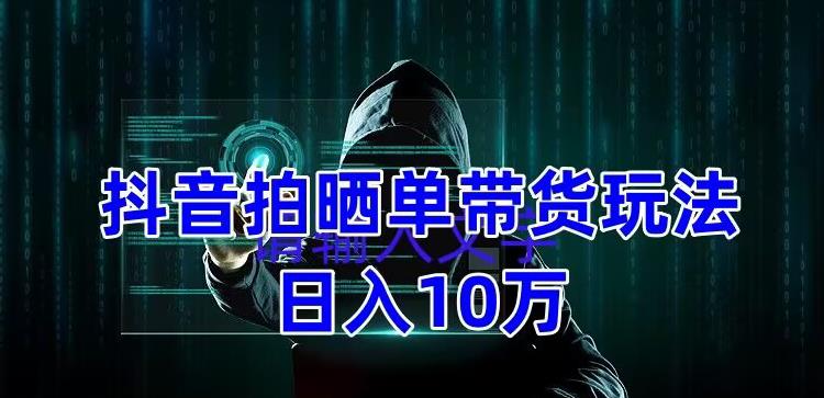 抖音拍单卖游戏玩法共享项目整体操作简单，精英团队评价日入1万[实例教程素材内容】-严选资源大全