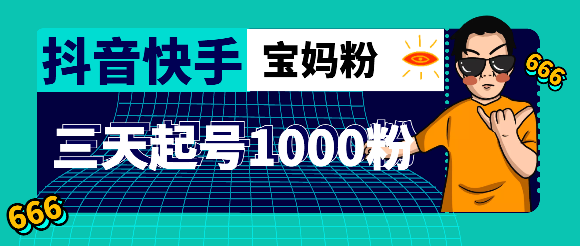 抖音和快手3天养号增粉1000精准粉丝的核心思想【详尽打法基础教程】-严选资源大全