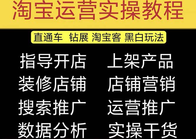 2023淘宝开店教程0基本到高端视频网站店电商运营培训教学内容(2月升级)-严选资源大全