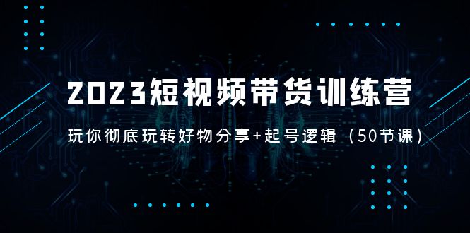2023短视频销售夏令营：陪您完全轻松玩好东西分享营号逻辑（50课） - 严选资源大全 - 严选资源大全