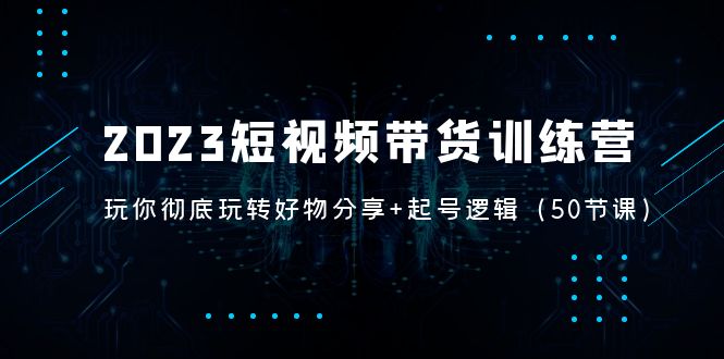 2023短视频销售夏令营：陪您完全轻松玩好东西分享营号逻辑（50课）-严选资源大全