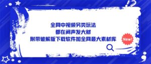各大网站的视频都很有特色，都是躺着赚钱，附加破解下载手机软件加全网最大素材网 - 严选资源大全 - 严选资源大全