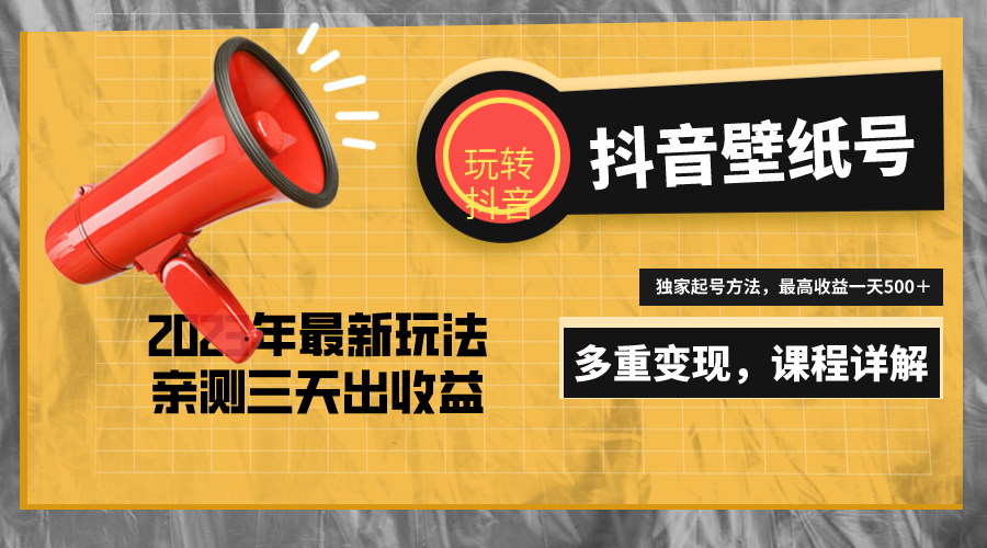 7天螺旋提号，打造一天赚5万＋抖音壁纸号(使用价值688) - 严选资源大全 - 严选资源大全