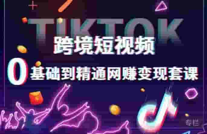 跨境电商小视频TIKTOK0基本上都是熟练的网络赚钱转现套课，跨境电商小视频自建站卖货转现方法-严选资源大全