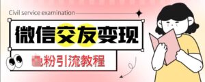 微信交友转现新项目，吸引各大网站LSP粉丝准确转现，小白可快速上手，日收入500 - 严选资源大全 - 严选资源大全