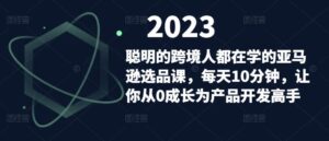 精明的跨境电商学习亚马逊选课，每天10分钟，让大家从0发展成为产品研发的大神 - 严选资源大全 - 严选资源大全
