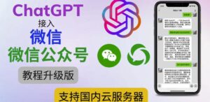 新ChatGPT连接微信微信官方账号重磅升级入门教程，适用于中国云服务器[在线视频教学文本文件入门教程] - 严选资源大全 - 严选资源大全