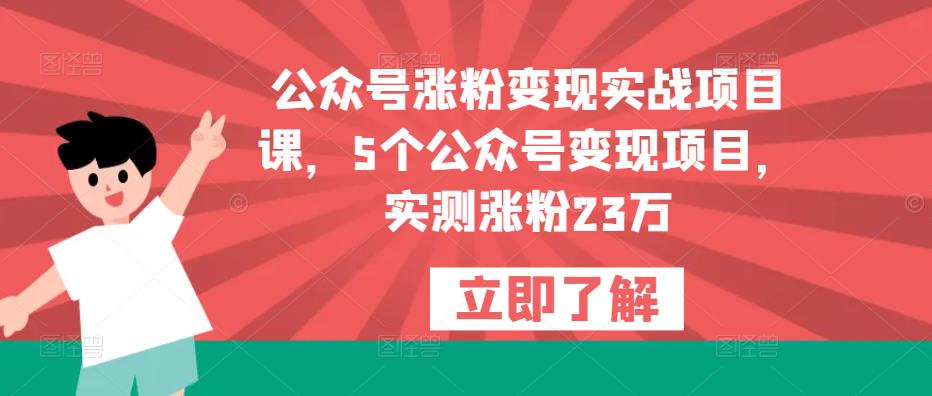 微信官方账号吸粉实践项目课，5个手机微信官方账号实现最新项目，评定吸粉23万。-严选资源大全