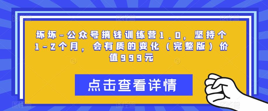 腹黑-微信微信官方账号赚钱夏令营1.0，持续1-2个月，会有质的变化(完整篇文章)，使用价值999元 - 严选资源大全 - 严选资源大全