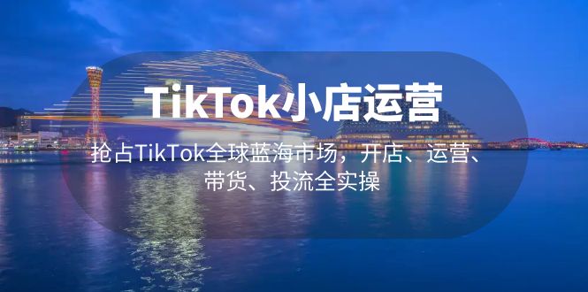 TikTok小店运营 抢占TikTok全球蓝海市场,开店、运营、带货、投流全实操 TikTok小店运营 抢占TikTok全球蓝海市场,开店、运营、带货、投流全实操