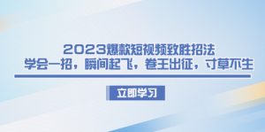 2023爆款短视频致胜招法,学会一招,瞬间起飞,卷王出征,寸草不生 - 严选资源大全 - 严选资源大全