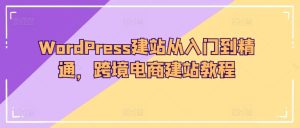 WordPress建站从入门到精通,跨境电商建站教程 - 严选资源大全 - 严选资源大全