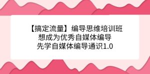 【搞定流量】编导思维培训班,想成为优秀自媒体编导先学自媒体编导通识1.0 - 严选资源大全 - 严选资源大全
