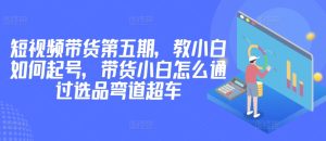 价值2980短视频带货第五期,教小白如何起号,带货小白怎么通过选品弯道超车 - 严选资源大全 - 严选资源大全
