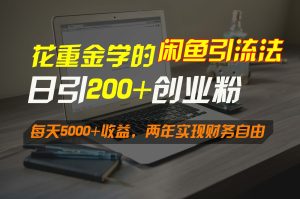 花重金学的闲鱼引流法,日引流300+创业粉,每天5000+收益,两年实现财务自由 - 严选资源大全 - 严选资源大全
