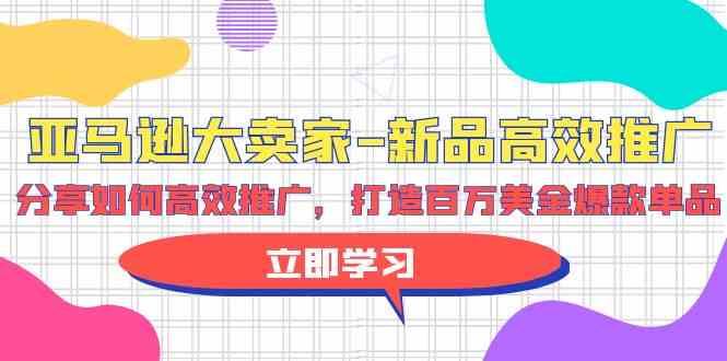 （9945期）亚马逊 大卖家-新品高效推广，分享如何高效推广，打造百万美金爆款单品 - 严选资源大全 - 严选资源大全