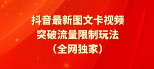 抖音最新图文卡视频、醒图模板突破流量限制玩法 - 严选资源大全 - 严选资源大全