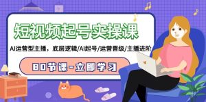 短视频起号实操课,AI运营型主播,底层逻辑/AI起号/运营晋级/主播进阶/80节课 - 严选资源大全 - 严选资源大全