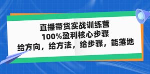 直播带货实操落地班,直播起号必备实操运营课,给方向,给方法,给步骤,能落地 - 严选资源大全 - 严选资源大全