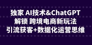 独家 AI技术&ChatGPT解锁 跨境电商新玩法,引流获客+数据化运营思维 - 严选资源大全 - 严选资源大全
