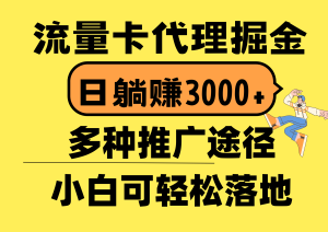 (10771期)流量卡代理掘金,日躺赚3000+,首码平台变现更暴力,多种推广途径,新… - 严选资源大全 - 严选资源大全
