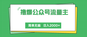 (10310期)撸爆公众号流量主,简单无脑,单日变现2000+ - 严选资源大全 - 严选资源大全
