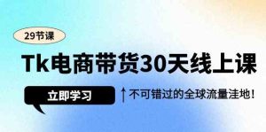 (9463期)Tk电商带货30天线上课,不可错过的全球流量洼地(29节课) - 严选资源大全 - 严选资源大全