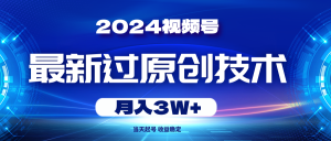 (10704期)2024视频号最新过原创技术,当天起号,收益稳定,月入3W+ - 严选资源大全 - 严选资源大全