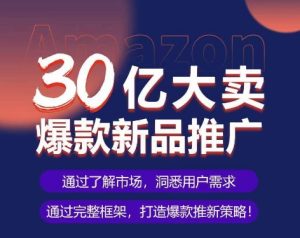 亚马逊·30亿大卖爆款新品推广,可复制、全程案例实操的爆款推新SOP - 严选资源大全 - 严选资源大全