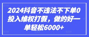 2024抖音不违法不下单0投入维权打假,做的好一单轻松6000+【仅揭秘】 - 严选资源大全 - 严选资源大全