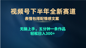 (10267期)视频号下半年全新赛道,表情包搭配情感文案 无脑上手,五分钟一条作品… - 严选资源大全 - 严选资源大全