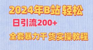 2024年B站轻松日引流200+的全套暴力干货实操教程 - 严选资源大全 - 严选资源大全