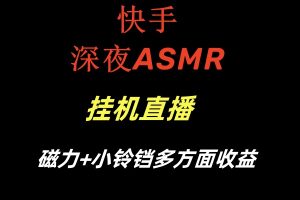 快手深夜ASMR挂机直播磁力+小铃铛多方面收益 - 严选资源大全 - 严选资源大全