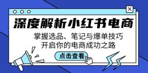 深度解析小红书电商：掌握选品、笔记与爆单技巧，开启你的电商成功之路 - 严选资源大全 - 严选资源大全