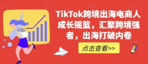 TikTok跨境出海电商人成长摇篮,汇聚跨境强者,出海打破内卷 - 严选资源大全 - 严选资源大全