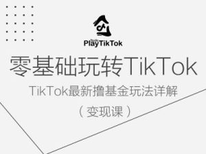 零基础玩转TiKToK变现课,TikTok最新撸基金玩法详解 - 严选资源大全 - 严选资源大全