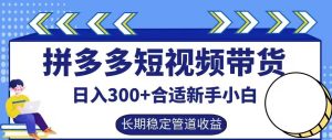拼多多短视频带货日入300+有长期稳定被动收益,合适新手小白【揭秘】 - 严选资源大全 - 严选资源大全