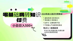 (9505期)0基础知识付费玩法 小白也能日入500+ 实操教程 - 严选资源大全 - 严选资源大全