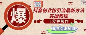 轻松制作创业类视频,一天被动加精准创业粉500+【揭秘】 - 严选资源大全 - 严选资源大全