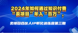 (12877期)2024年普通人如何通过知识付费“卖项目”年入“百万”人设搭建-黑科技… - 严选资源大全 - 严选资源大全
