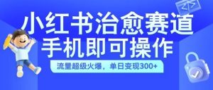 小红书治愈视频赛道,手机即可操作,流量超级火爆,单日变现300+【揭秘】 - 严选资源大全 - 严选资源大全