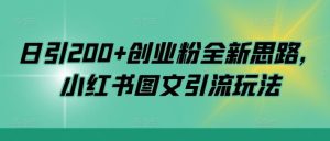 日引200+创业粉全新思路,小红书图文引流玩法【揭秘】 - 严选资源大全 - 严选资源大全