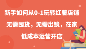 新手如何从0-1玩转红薯店铺,无需囤货,无需出镜,在家低成本运营开店 - 严选资源大全 - 严选资源大全