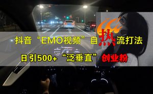 (13029期)抖音EMO视频自热打法,日引500+“泛垂直”创业粉 - 严选资源大全 - 严选资源大全