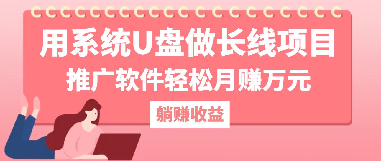 用系统U盘做长线项目，推广软件轻松月赚万元 - 严选资源大全 - 严选资源大全