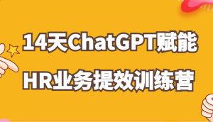 ChatGPT赋能HR业务提效14天训练营,从小白到应用高手在HR工作中灵活应用 - 严选资源大全 - 严选资源大全