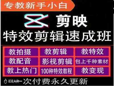 剪映特效教程和运营变现教程，特效剪辑速成班，专教新手小白 - 严选资源大全 - 严选资源大全