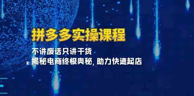 拼多多实操课程：不讲废话只讲干货, 揭秘电商终极奥秘,助力快速起店 - 严选资源大全 - 严选资源大全