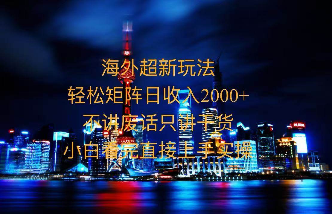 （13583期）2025全新海外暴力玩法，操作简单，小白轻松上手 - 严选资源大全 - 严选资源大全