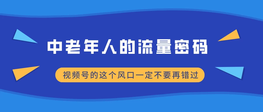 中老年人的流量密码，视频号的这个风口一定不要再错过，小白轻松月入过万 - 严选资源大全 - 严选资源大全